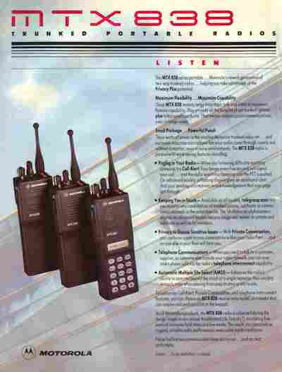 Буклет Motorola MTX 838, 55-1711, Баград.рф